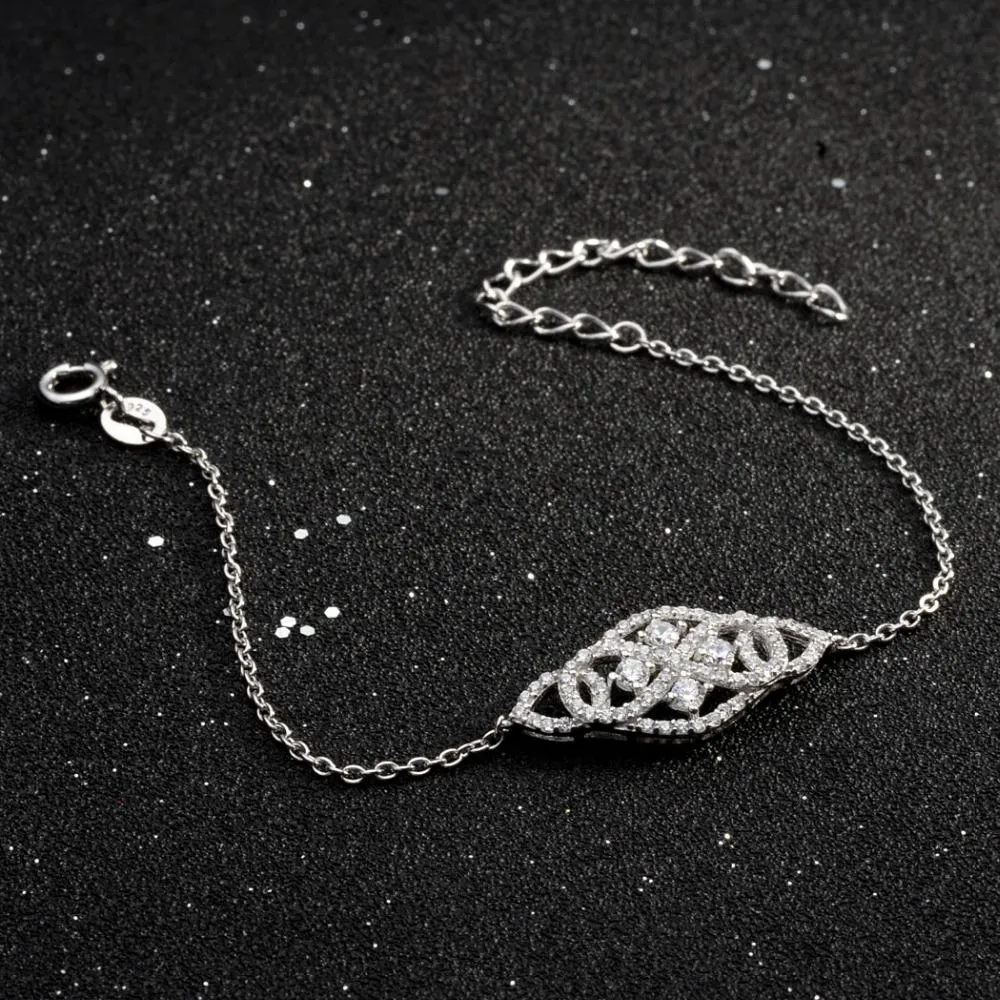 Bridal Beautiful Silver Color Bracelet For Wedding Party
